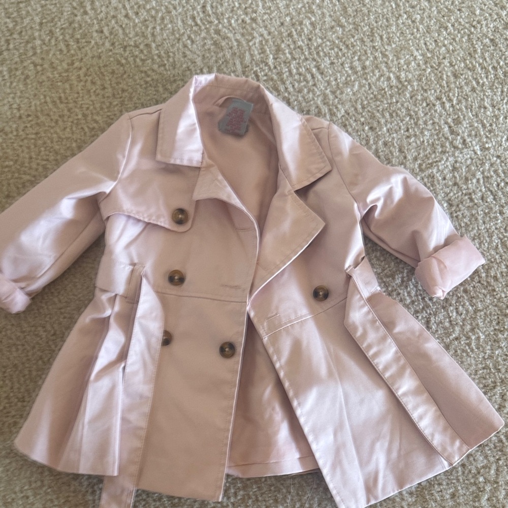 T Tahari Light Pink Kids Raincoat